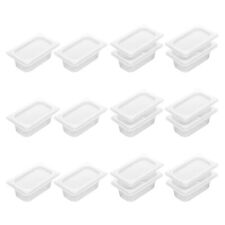 12 Pack Plastic Food Pans With Lids 19 Size 2 Deep Translucentcommercial