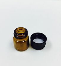 144 Pcs Amber 14 Dram Glass Vials With Screw Caps 15mm X 19mm
