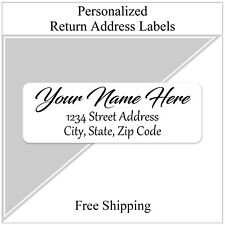400 Personalized Return Address Labels Printed Text 12 X 1 34 Script Text