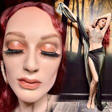 Realistic Female Mannequin Patina V Full Face Vintage Rare Closed Eyes