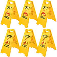 6 Pack Caution Wet Floor Signs Wet Floor Sign Double Sided Fold Bilingual Sign