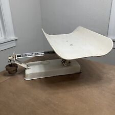 Vintage 50s Detecto Beam Type 30 Lb. Baby Scale Cast Iron Base 2 Counterweights