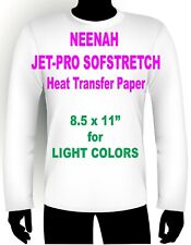 Sofstretch Inkjet Iron On Heat Transfer Paper Neenah Jet Pro Ss 8.5 X 11 100 Pk
