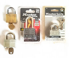 Padlocks Lot Of 4 Master Lock 2 New 2 Used With Keys