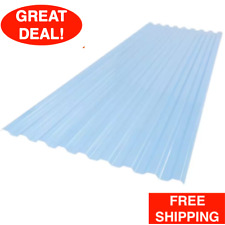26 In. X 6 Ft. Brick Polycarbonate Roof Panel Corrugated Strength Deck Sky Blue