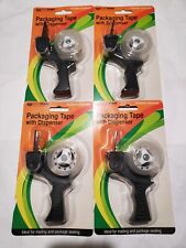 4 Pack Of Packaging Tape With Tape Gun Dispenser Shipping Sealing Roll Cutter