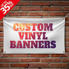 Anley Custom Vinyl Banner - 13oz Heavy Duty Vinyl Sign - Personalized Banner