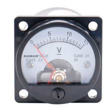 Round Analog Dial Panel Meter Voltmeter Gauge So-45 Dc 0-15v Class 2.5