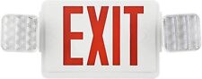 Led Exit Sign Emergency Light Combo Adjustable Heads Ul Listed Red With Battery