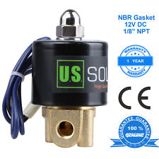 U. S. Solid 18 12v Dc Brass Electric Solenoid Valve Normally Closed Nbr