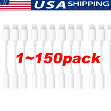 For Iphone Headphone Lot Adapter Jack 8pin To 3.5mm Aux Cord Dongle Converter