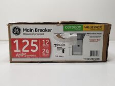 Ge 125 Amps Outdoor Main Breaker Panel 12 Spaces 24 Circuits Tm1212rcubk1 New