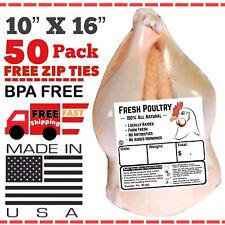 Poultry Shrink Bags 10 X 16 Free Zip Ties Freezer Safe Made In The Usa 