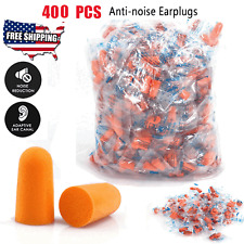 400pcs Ear Plugs Soft Orange Foam Sleep Travel Noise Shooting Working Lot Bulk
