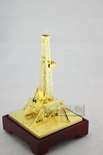 New Oilfield Oil Well Derrick Drill Rig Gold Color Model Commemorative Edition