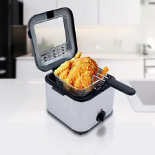 Electric Deep Fryer With Basket Small Fryer Stainless Steel Fish Fryer 1kw 2.5l
