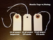 Manila Tags With String Inventory Shipping Hang Label Strung Scrapbook