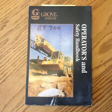 Grove Rt700 Series Operators Manual Rough Terrain Crane Operation Maint. Guide