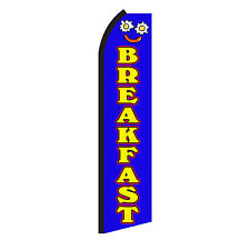 Breakfast Banner Sign Flag Display Only Advertising Swooper Feather Flutter