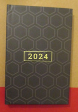 2024 Lined Weekly Book Hc Pocket Planner Appointments Gold Black 6x4 Contacts