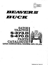 373 470 Tractor Service Parts Manual Fits Mitsubishi Beaver Iii Buck S-373.d S-4