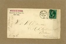 Mills Gibb New York City Feb 1881 Cds To Bolton Mississippi