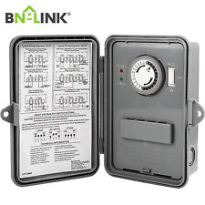 Bn-link Pool Pump Timer Outdoor Timer Box Heavy Duty 24hr Programmable For Pool