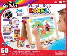 Cra-z-art 5-in-1 Portable Wood Tabletop Art Easel With Chalkboard And Dry Erase