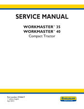 New Holland Workmaster 35 40 Compact Tractor Service Manual Repair Book