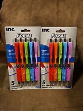 Inc Forma Ball Point Retractable Pens Multi Color Blue Ink 5 Ct. Packs 10 Pens