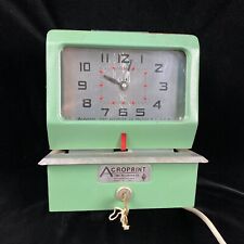 Mcm Retro Acroprint Time Punch Clock Recorder Model 150nr4 Works Well With Key