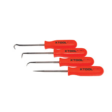 K-tool 70070 4-pc Mini Pick Set With Neon Orange Handles