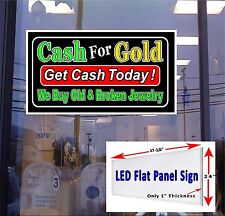 Cash For Gold Broken Jewelry Get Cash Today Led Lightbox Window Sign 48x24