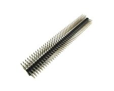 3x40 Pin 2.54mm Triple Row Straight Male Header Right-angle - Black