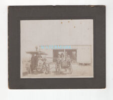 Ca. 1900s Steam Traction Engine Tractor Antique Cabinet Card Photo Farm Boys