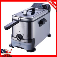 Filter Oil Fryer Deep Fryers 3 L Stainless Steel Adjustable Thermostat Kitchen