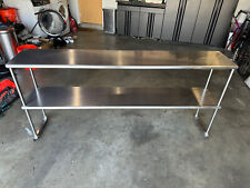 72 Double Adjustable Stainless Steel Shelf For Prep Table Double Deck