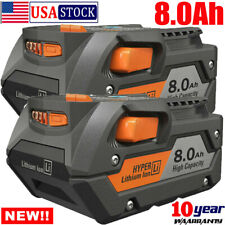 Pack For Ridgid R840087 8.0ah Lithium Battery Rigid 18 Volt R840085 Power Tools
