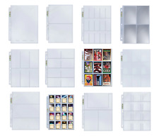 5 Ultra Pro Pocket Album Pages Fits 3 Ring Binders Sports Cards Photos Gaming