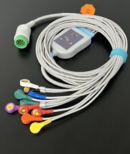 Physio Control Lifepak 121520 Ecg Ekg Cable 10 Leads Snap - Same Day Shipping