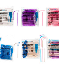 Dental Disposable Saliva Ejectors Suction Tips Evacuator Choose Color Qty