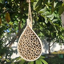 Wooden Solitary Bee House Insect House Bee House Solid Wood With Bamboo