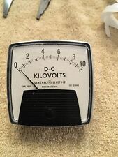 Vintage Radio Panel Meter Dc Kilovolts Ge 0 10 Resistor External Me575