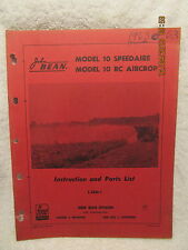 John Bean Model 10 Speedaire Model 10rc Aircrop Instruction Amp Parts List 1962 63