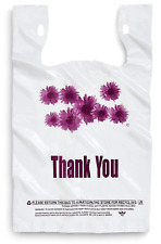 Purple Flower Thank You Plastic Shopping Bags 500 Pcscase