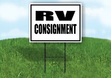 Rv Consignment Black Border Yard Sign Road With Stand Lawn Sign