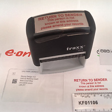 Return To Sender Rubber Stamp Self Inking Red Ink 58 X 22mm Stop Junk Mail