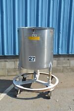 80 Gallon Stainless Steel Mixing Tank Bottom Outlet On Casters