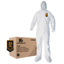 Kleenguard A40 25 Pack Liquid And Particle Protection Coveralls New Medium