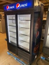 Qbd Cd45s Commercial 2 Door Glass Reach In Refrigerator Cooler With Shelves